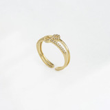 Anillo Infinito En Oro Láminado 18k Ajustable 