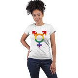 Blusa Orgullo Gay Simbolo Genero Lgbt+ Poliester Mujer/ Niña
