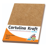 Papel Cartulina Kraft Tamaño Carta 100 Pz Invitaciones 125gr