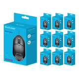 Kit Com 10 Unidades - Mouse Multilaser Office Mo300 Preto