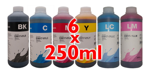 Kit 6 X 250ml Tinta Inktec Compatible T544 T664 L1210 L3210 