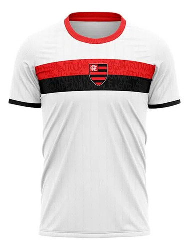 Camiseta Flamengo Stencil Masculina - Branco