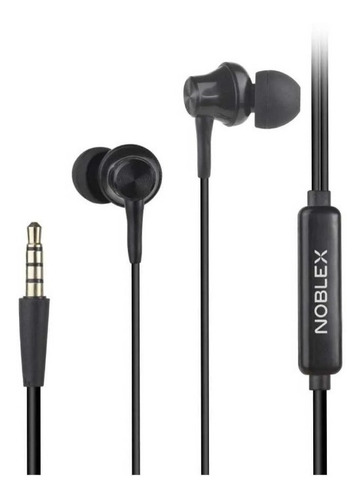 Auricular In Ear Noblex Hp05bp Con Cable Micrófono Color Negro