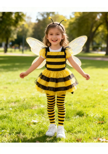 Medias Mallas Abejita Amarillo/ Negro -yo Antes De Ti- Niña