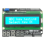 Lcd Keypad Shield 1602 Para Arduino Uno Mega Raspberry Azul