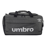 Bolsa Deporte Umbro® Maletín Viaje, Spot Bag Gym Fitness Color Gris/negro