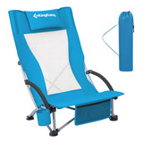 Kingcamp Mesh Low Seat Silla De Playa Portátil Plegable Para