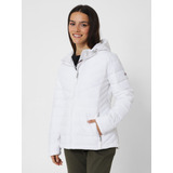 Parka Solid Con Gorro Y Cierre Blanco Tommy Hilfiger