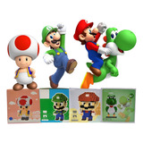 Set De Bloques De Construccion De Mario, Luigi, Yoshi Y Toad