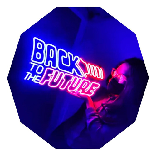 Cartel Volver Al Futuro/ Back To The Future Neón Led