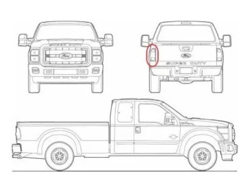 Stop Izquierdo Ford F250 Super Duty 2011 Al 2016 Eagle Eyes Foto 5