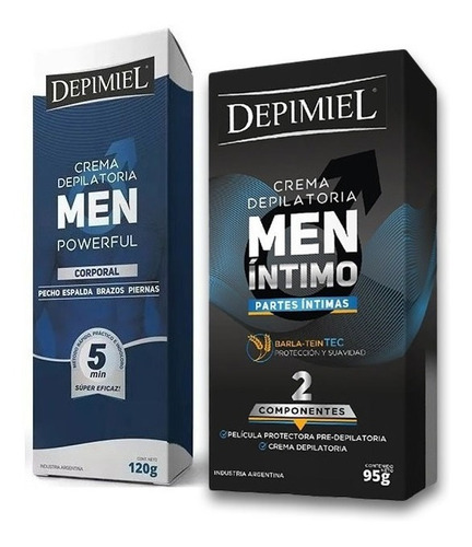 Depimiel Kit De Depilación Masculina Corporal E Intima Crema