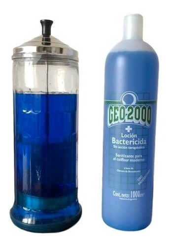 Barber Disinfection Jar Container Esterilizador + Liquido