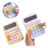 Calculadora De Mesa 12 Dígitos Colorida Fofa Kawaii Retrô
