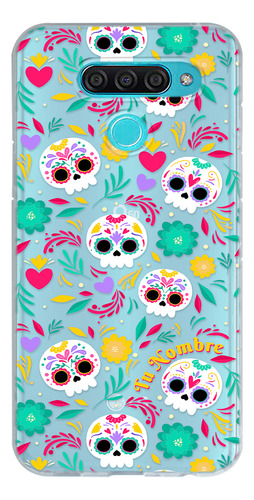 Funda Para LG Mujer Calaveras Flores Corazones Nombre