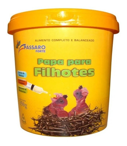 Papa Para Aves Filhotes Pássaro Forte 350g