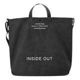 Bolsa De Lona Para Mujer Bag Playa Tote Marrón Inside Out
