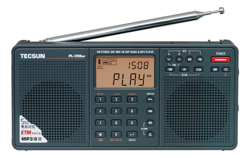 Radio Tecsun Pl 398 Mp Sw Onda Corta Am Fm  Mp3 Stock Ya!