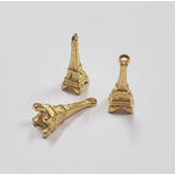 Pingente Torre Eiffel Dourada Metal 0,8x2,2cm-10peça