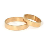 Par Alianzas Oro 18k Macizas Cinta 5mm 8gr 