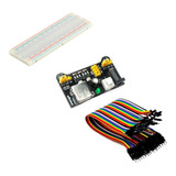 Protoboard 830 Pts + Fuente 5v Para Proto + Cables M-m 40pz