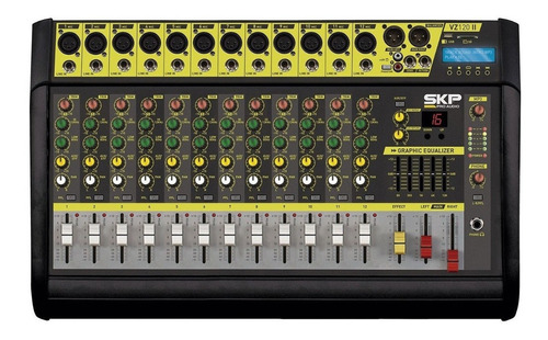 Consola Mixer Potenciada Skp Vz-120ii Interface Bt Usb Sd