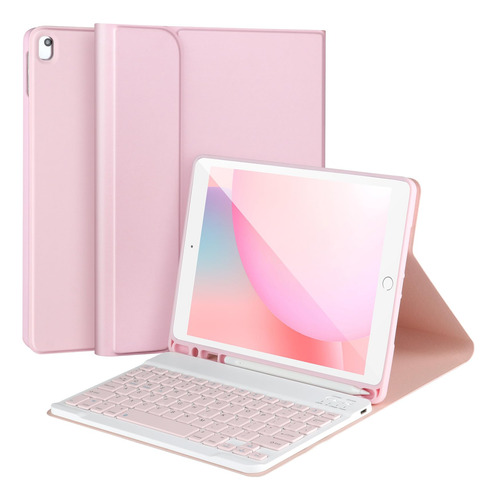 Funda De Teclado Para iPad 9/8/7ª Generacion De 10.2 Pulgada