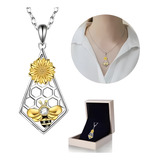 Joyeria Mujer Collare De Plata 925 Collares Girasol Dijes