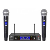 2 Microfono Inalambrico Uhf Doble De Mano Senon 