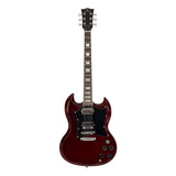 Guitarra Elétrica Michael Sg Gm850n De  Tília Wine Red Com Diapasão De Ébano