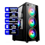 Pc Gamer Ryzen 5 5600g 16gb Ssd 480gb 600w + Wifi + 1650 4gb