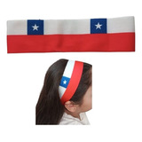 Cintillo Elasticado Estampado Diseño Bandera Chilena