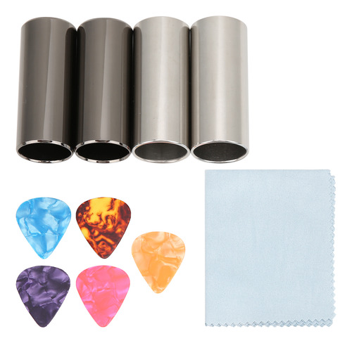 Juego De Diapositivas De Metal Para Guitarra, Kit De Púas, P