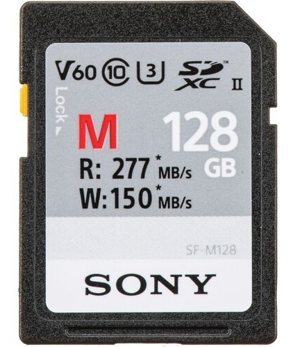 Cartão De Memória Sony Sd Xc 128gb Sf-m128/t2 Uhs-ii V60 U3