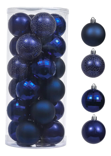 Valery Madelyn Adornos De Bola De Navidad Azul De 24 Quilate