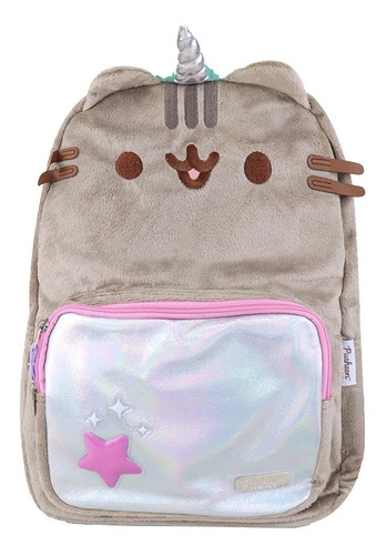 Mochila Gato Pusheen Gris Unicornio Pusheenicornio Rainbow