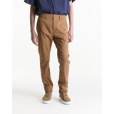 Pantalón Chino Huez Slim Fit Hombre Gabardina Mostaza Equus