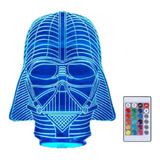 Lampara 3d  Darth Vader Star Wars Base Touch 7colores