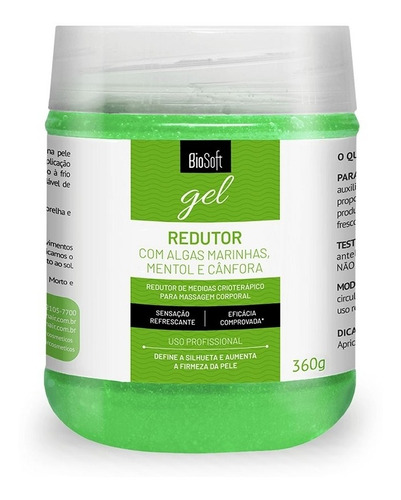 Gel Redutor De Gordura 360g Biosoft