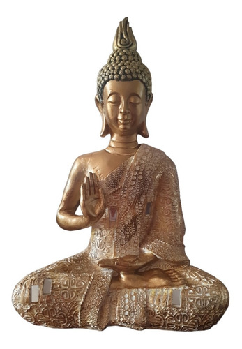 Buda Meditación Figura Decorativa Adorno Grande 33cm.