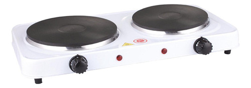 Mini Placa Caliente Para Cocina, Quemador Doble 2000w Blanco