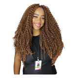 Cabelo Orgânico - Sleek True Me Crochet Braid - Tulipa Cor Castanho Com Cobre / Mel (t4+340/27+30