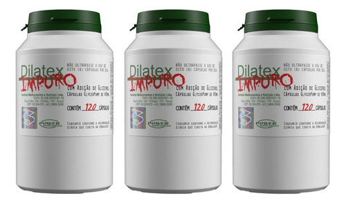 Kit 3uni Dilatex Impuro 120 Cáps - Power Supplements