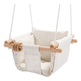 Mlian Silla Colgante De Lona Segura Y Madera Para Bebe, Hama