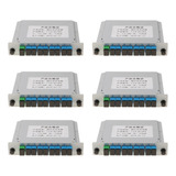 6 Piezas De 1 A 8 Plc De Fibra Óptica Ftth Splitter