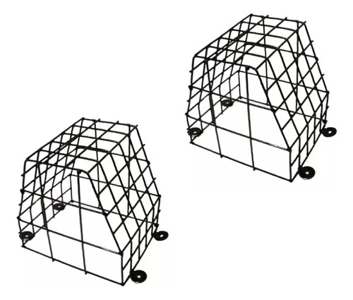 Pack X 2jaula Trapezoidal Reja Metalica 13x15x10 Camaras