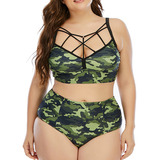 Traje De Baño Con Estampado De Camuflaje Con Estampado De Ca