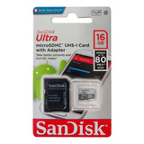 Cartão De Memória Microsd - Sandisk Ultra 16gb Classe 10