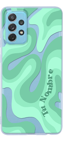 Funda Para Galaxy Para Mujer Curvas Verdes Con Tu Nombre