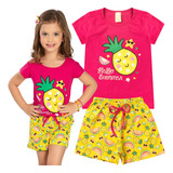 Conjunto Infantil Menina Verão Roupa Criança Calor Barato